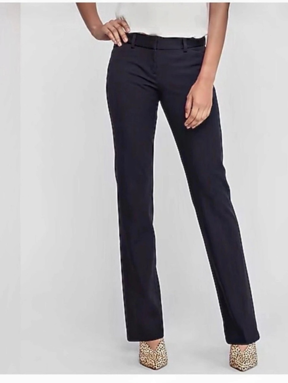 Express The Editor Pant Women's Straight Leg Trousers Black Size 8 great cond!
